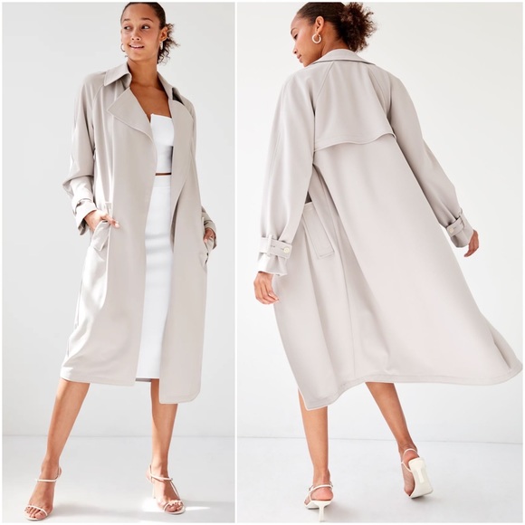 🏷️ SOLD • BABATON • Lawson Trench Coat in Concrete • Small - Picture 11 of 12